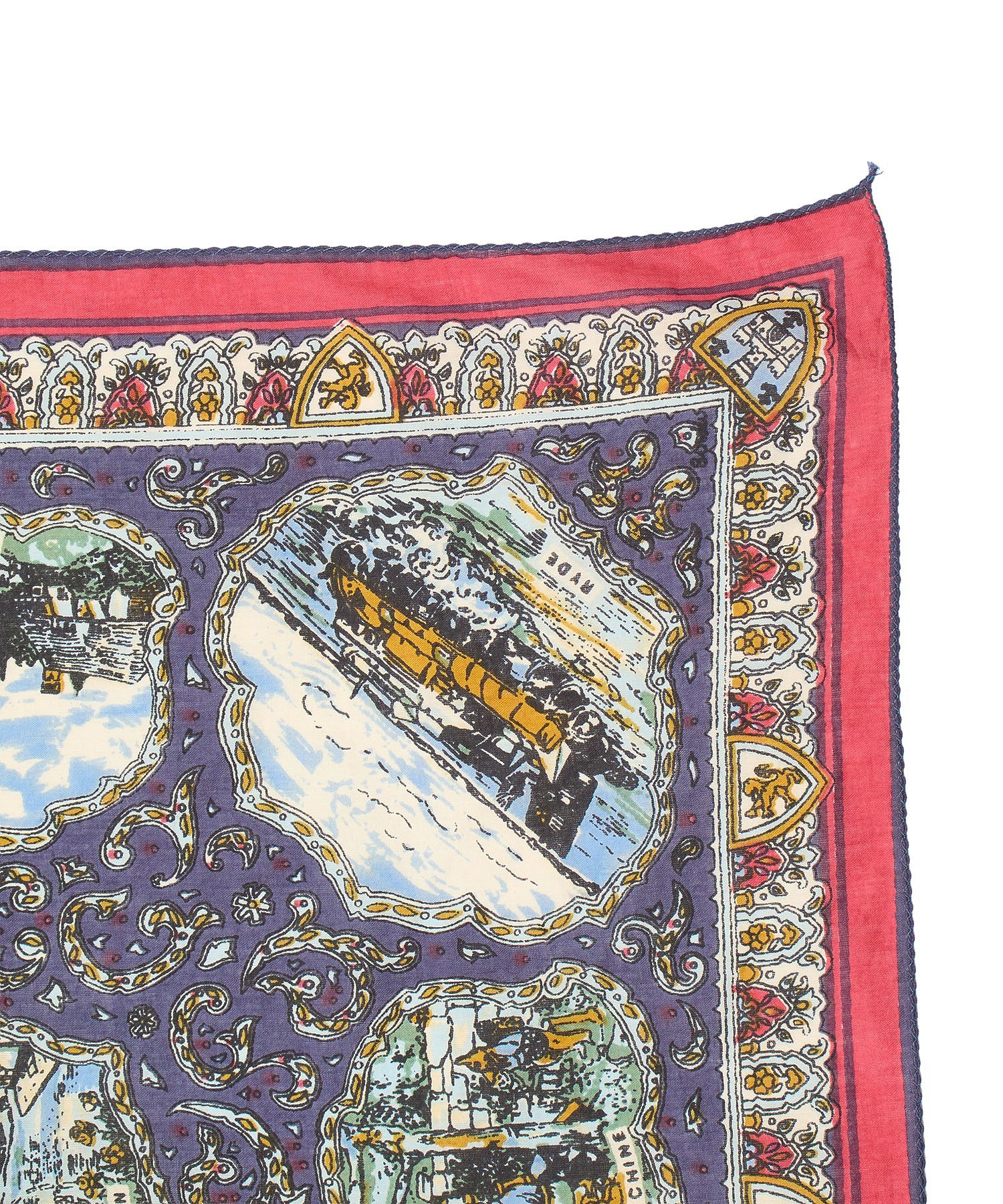 BINDU/Cotton Voile Wight Map Bandana