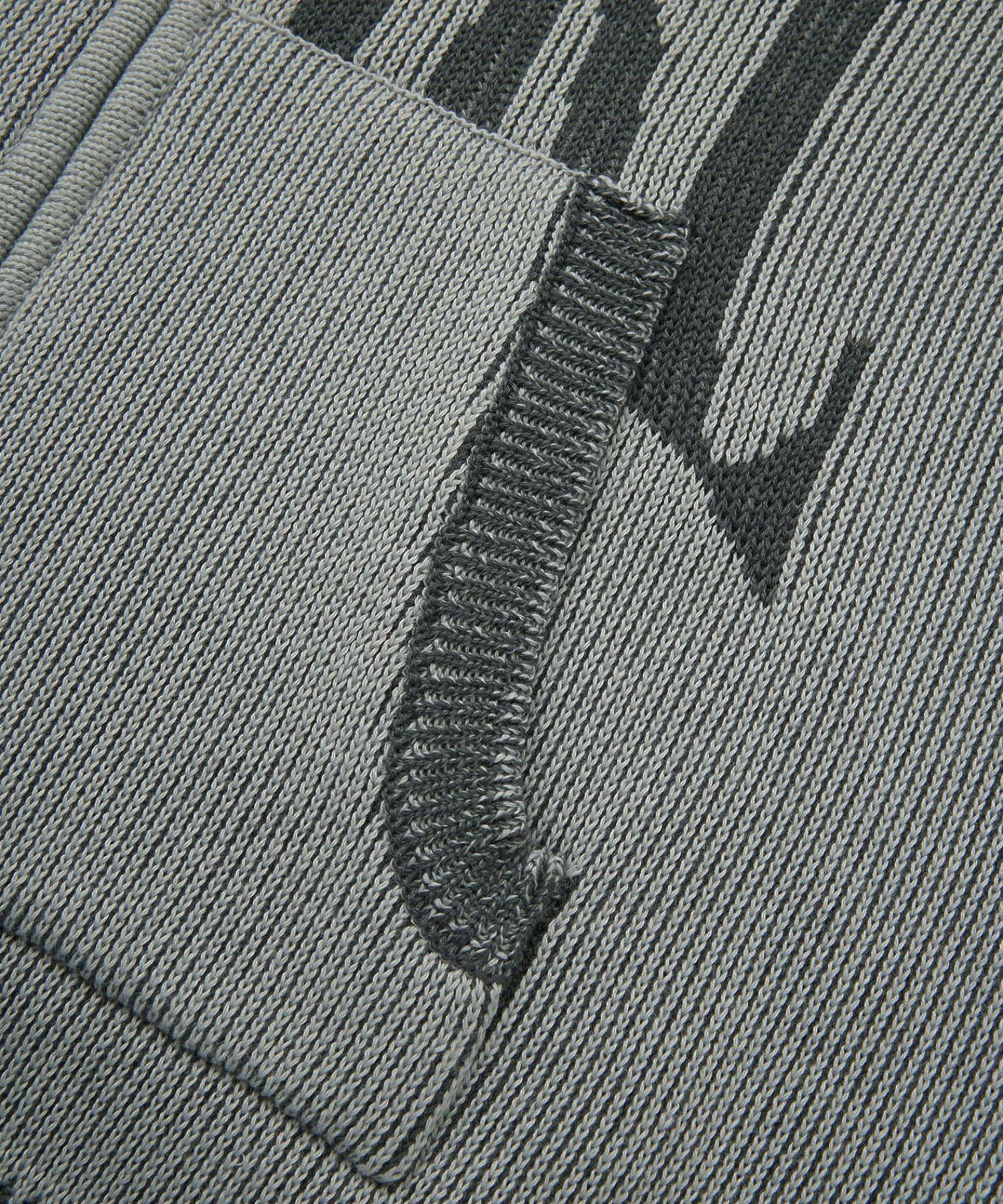 LOGO JACQUARD ZIP UP KNIT HOODIE