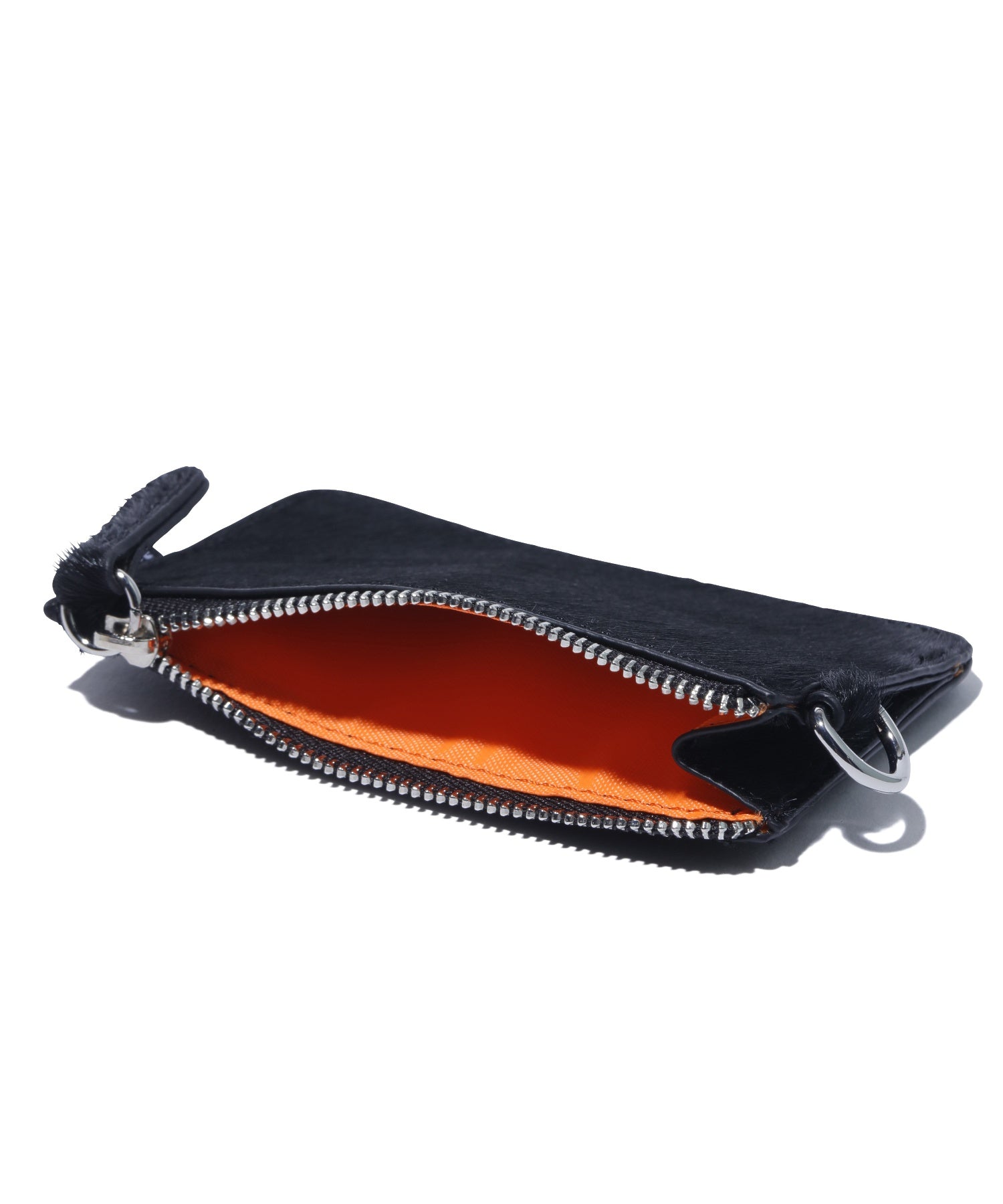 COW FUR COATED COIN AND CARD CASE