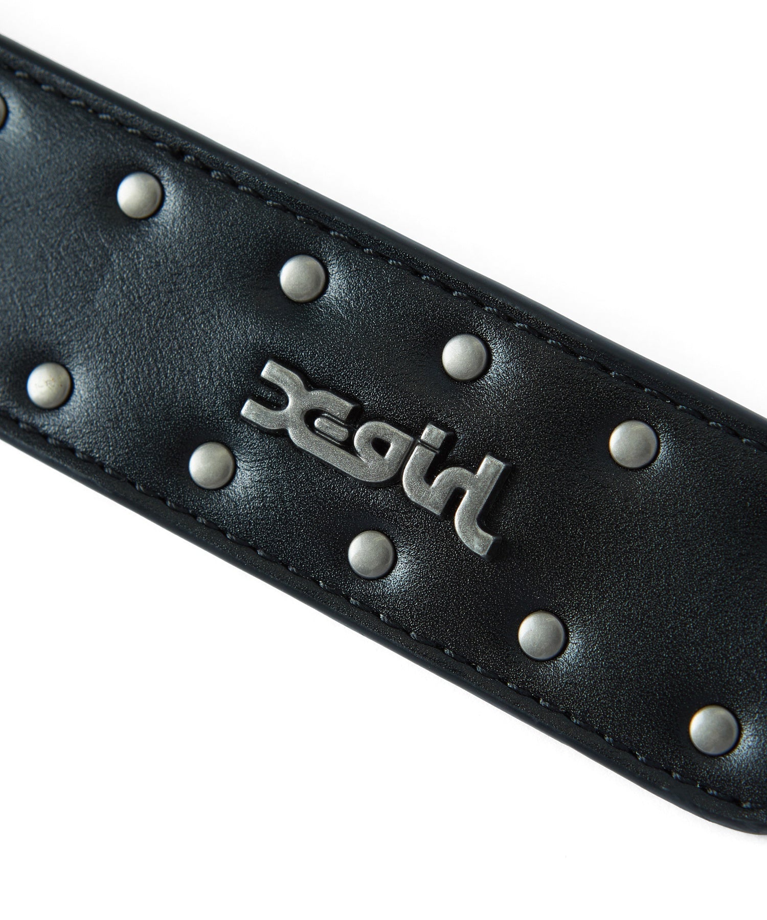 XG BUCKLE STUDDED FAUX LEATHER BELT