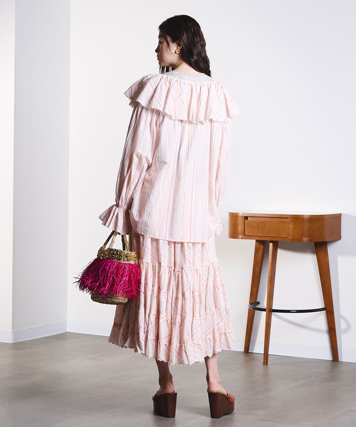 AS/FRINGE BASKET BAG