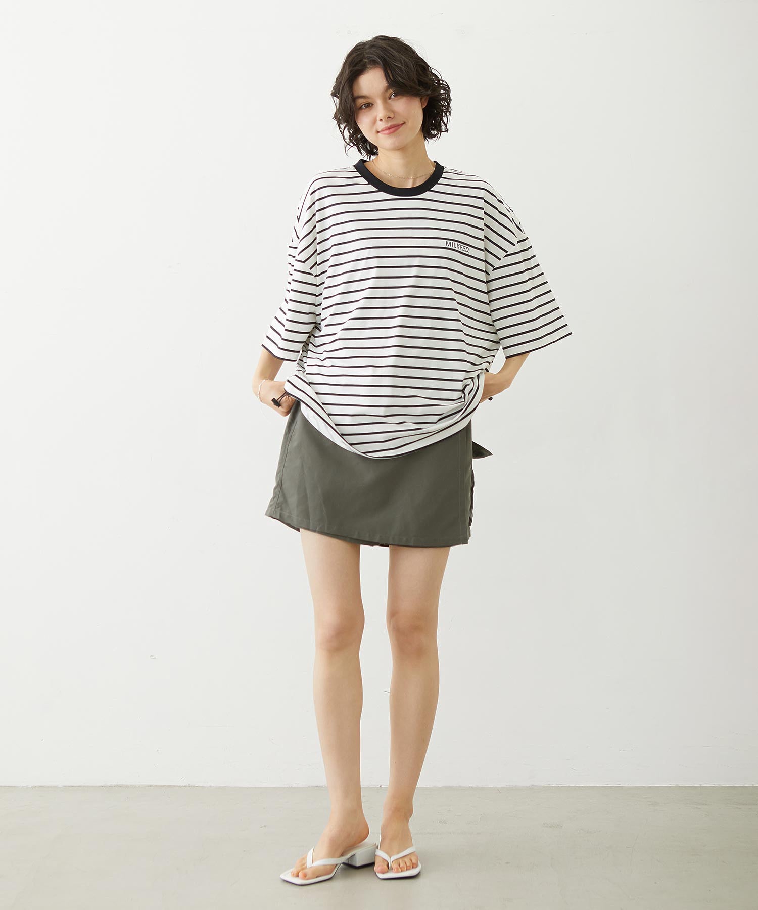 MILKFED. DRAWSTRING BIG S/S TEE