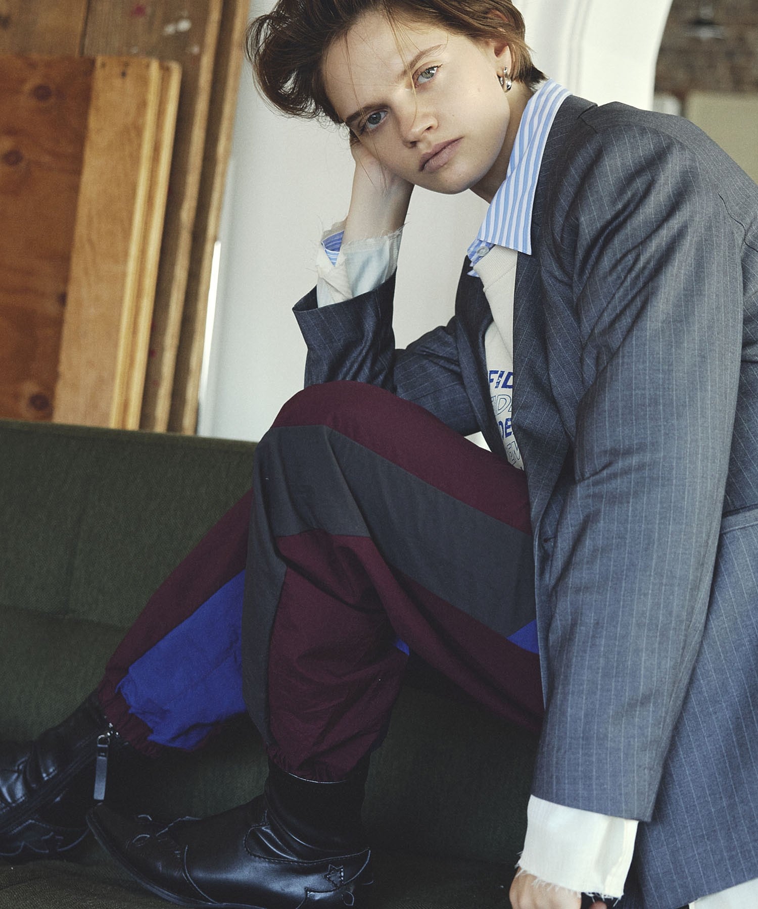 mici/MIX COLOR DRAWSTRING PANT