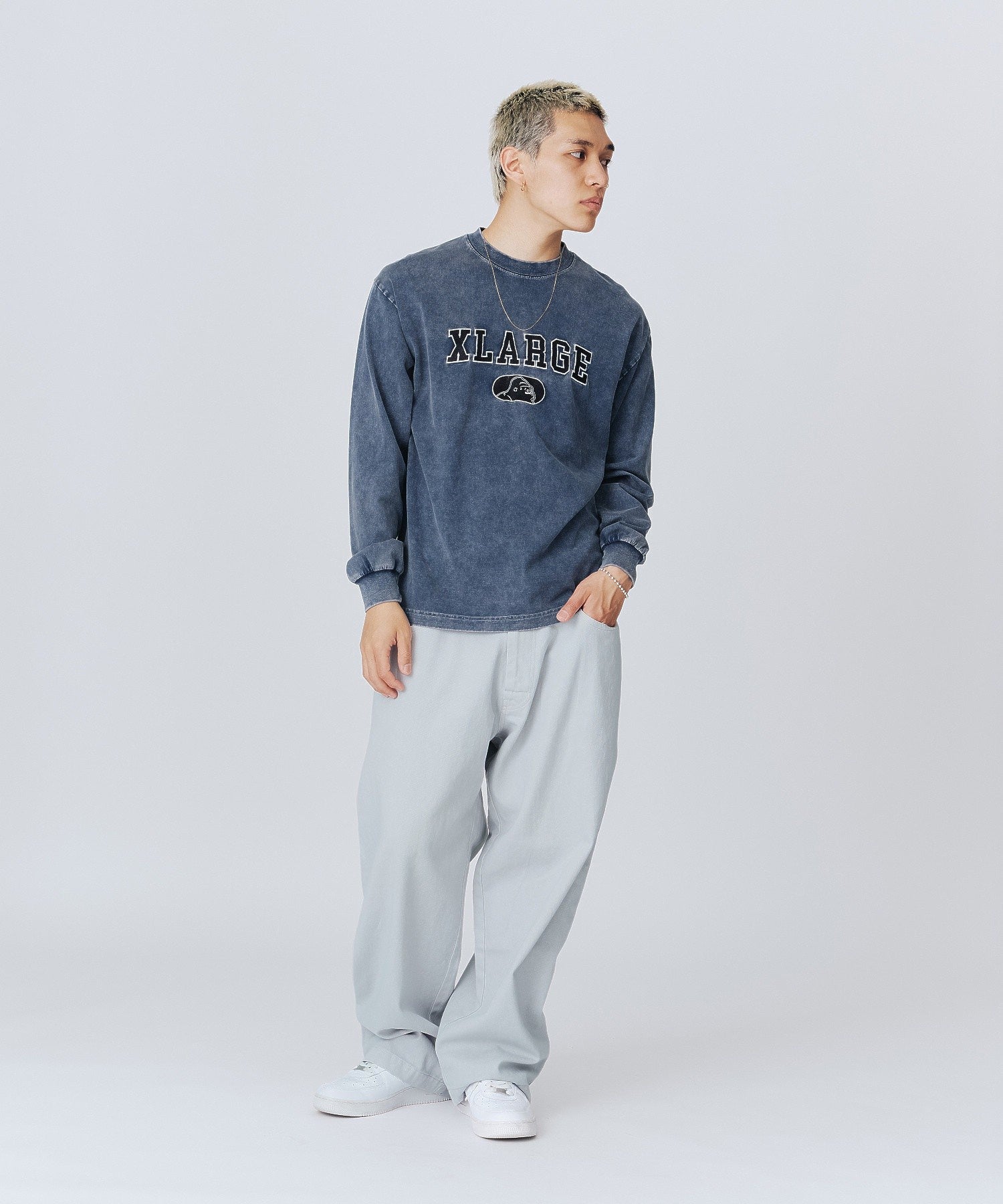 OVERDYED COLLEGE LOGO L/S TEE