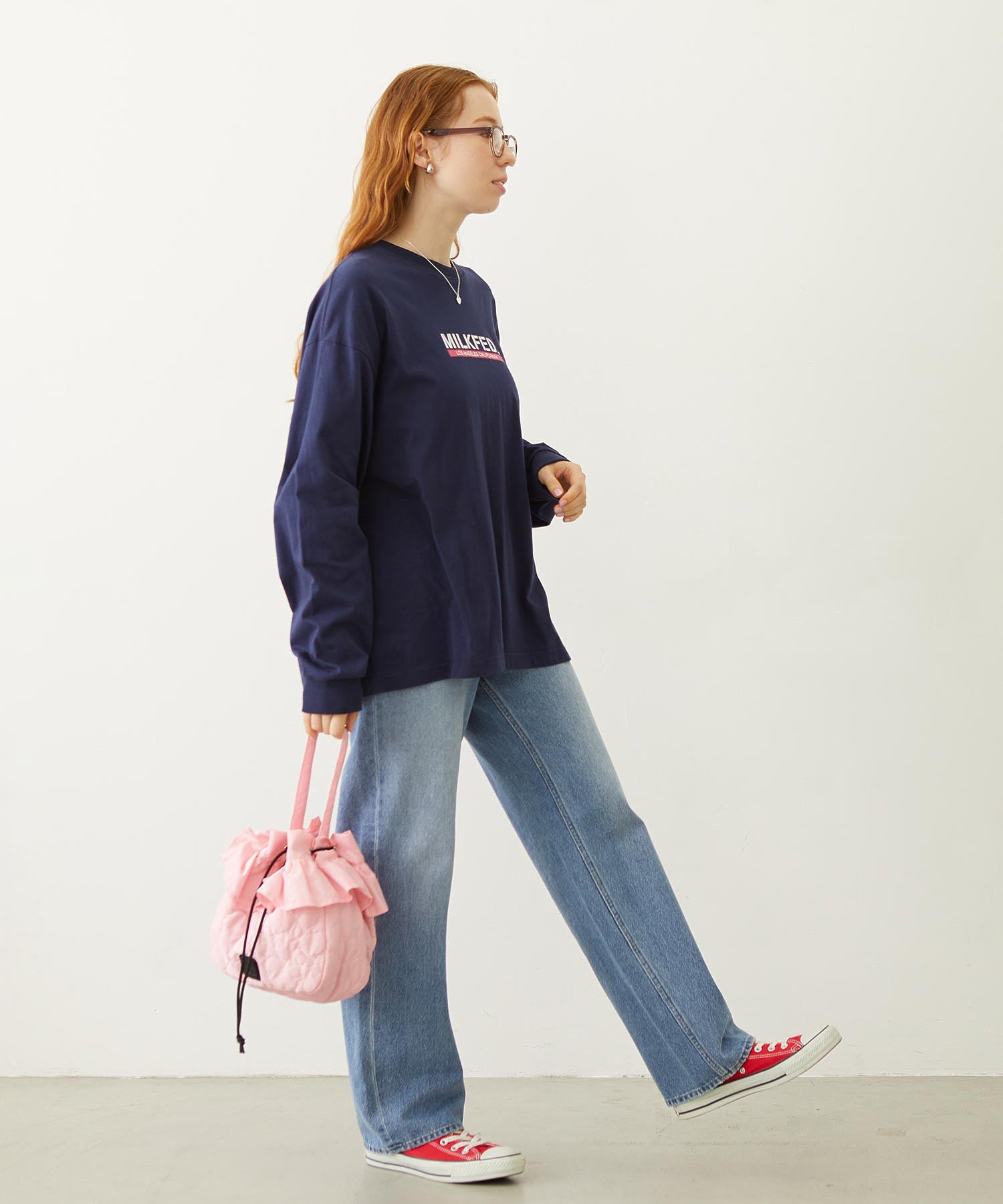 STENCIL CENTER LINE LOGO WIDE L/S TEE