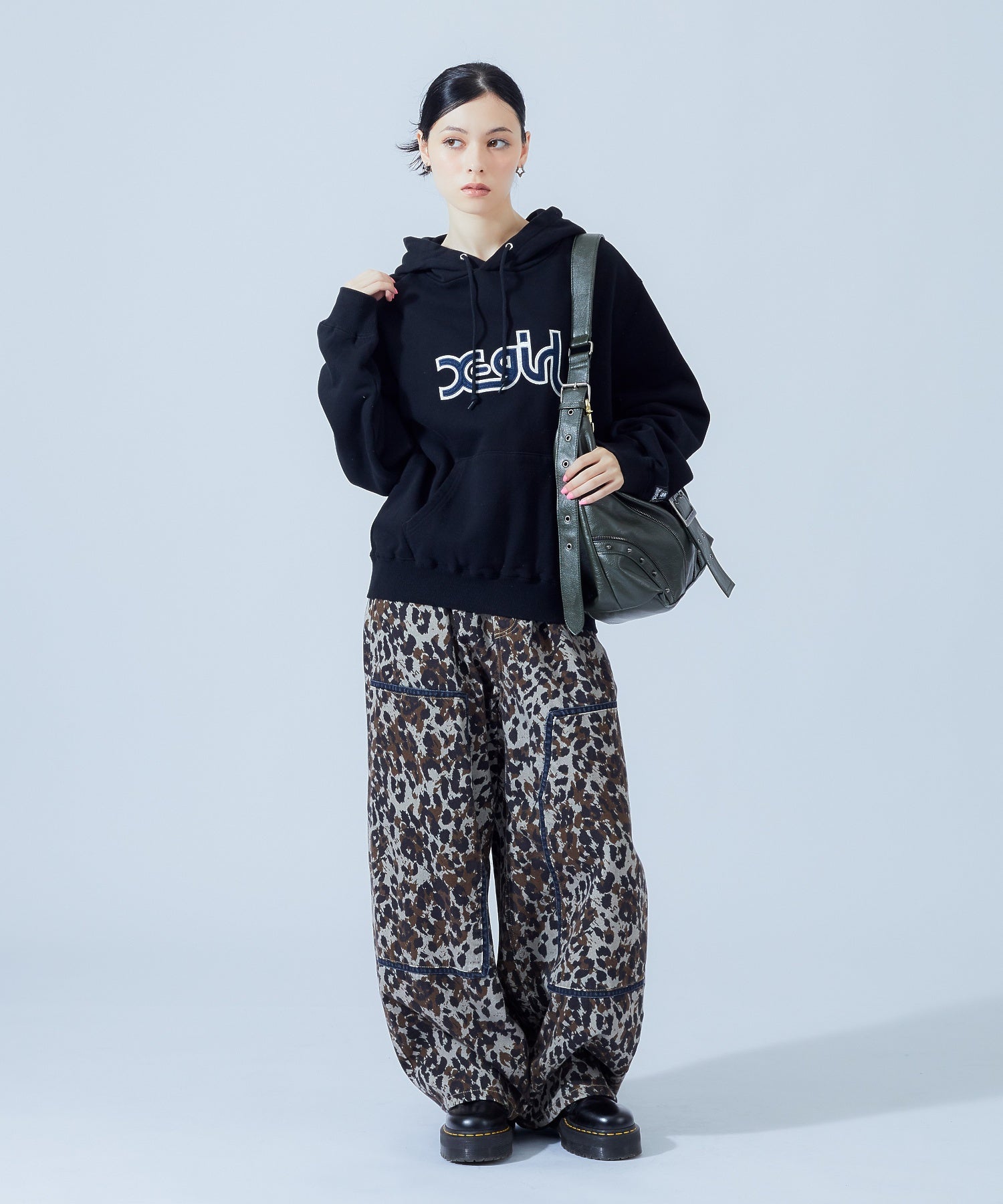 MILLS LOGO LAYERED PATCH SWEAT HOODIE