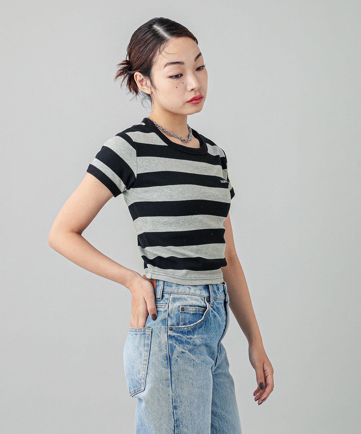 STRIPED S/S TEE