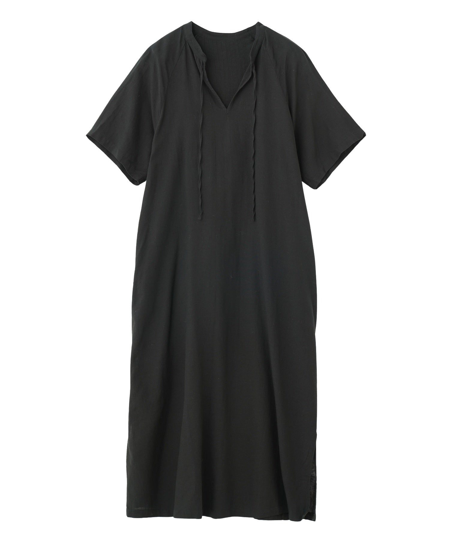SLIT NECK S/S DRESS
