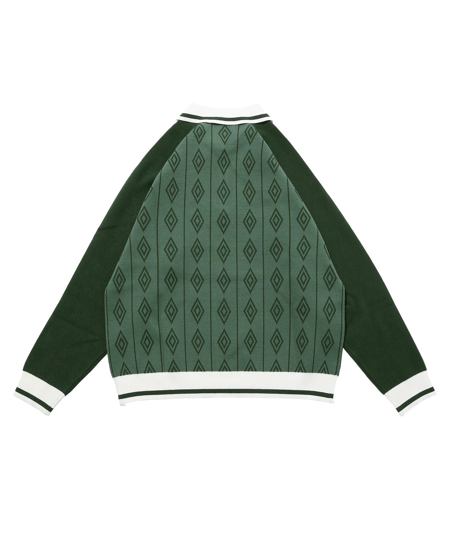 X-girl x UMBRO HALF ZIP JACQUARD KNIT TOP
