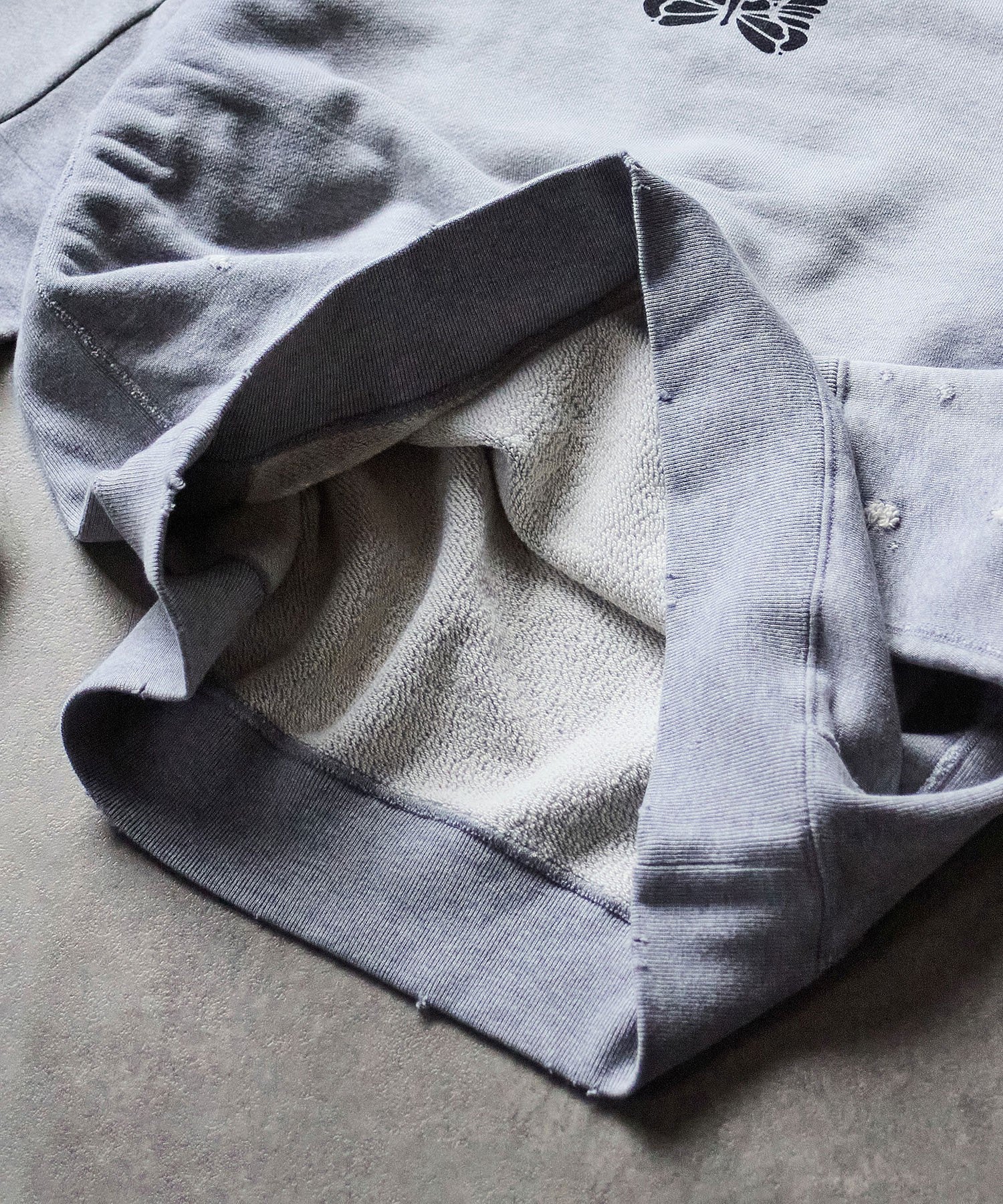NEEDLES/DECONSTRUCTED SWEAT SHIRT - COTTON FRENCH TERRY