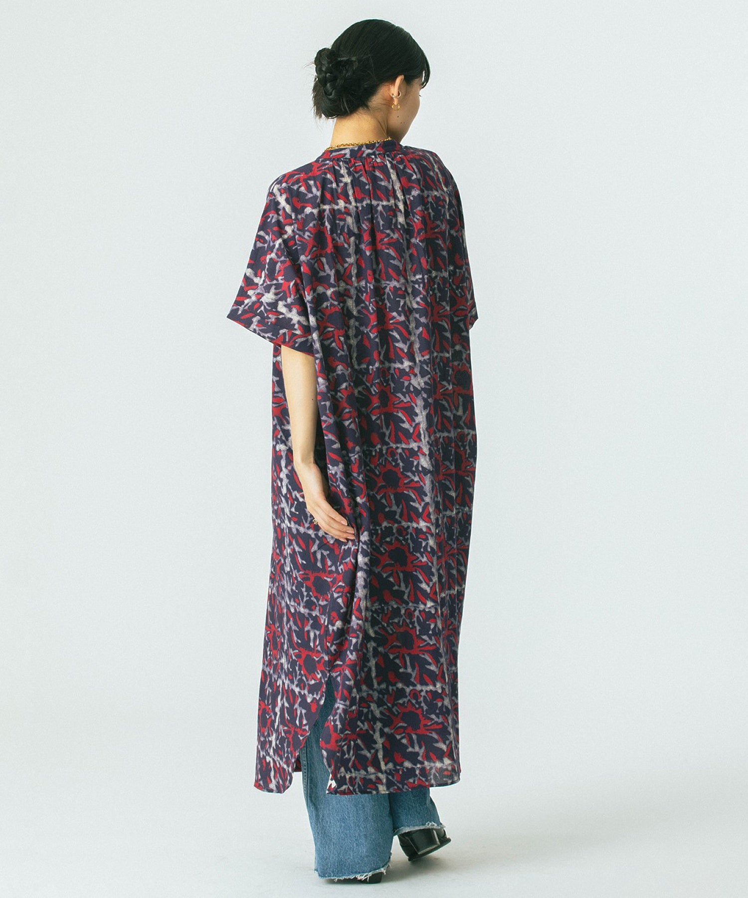 INDIGO FLOWER SHIRTS OP