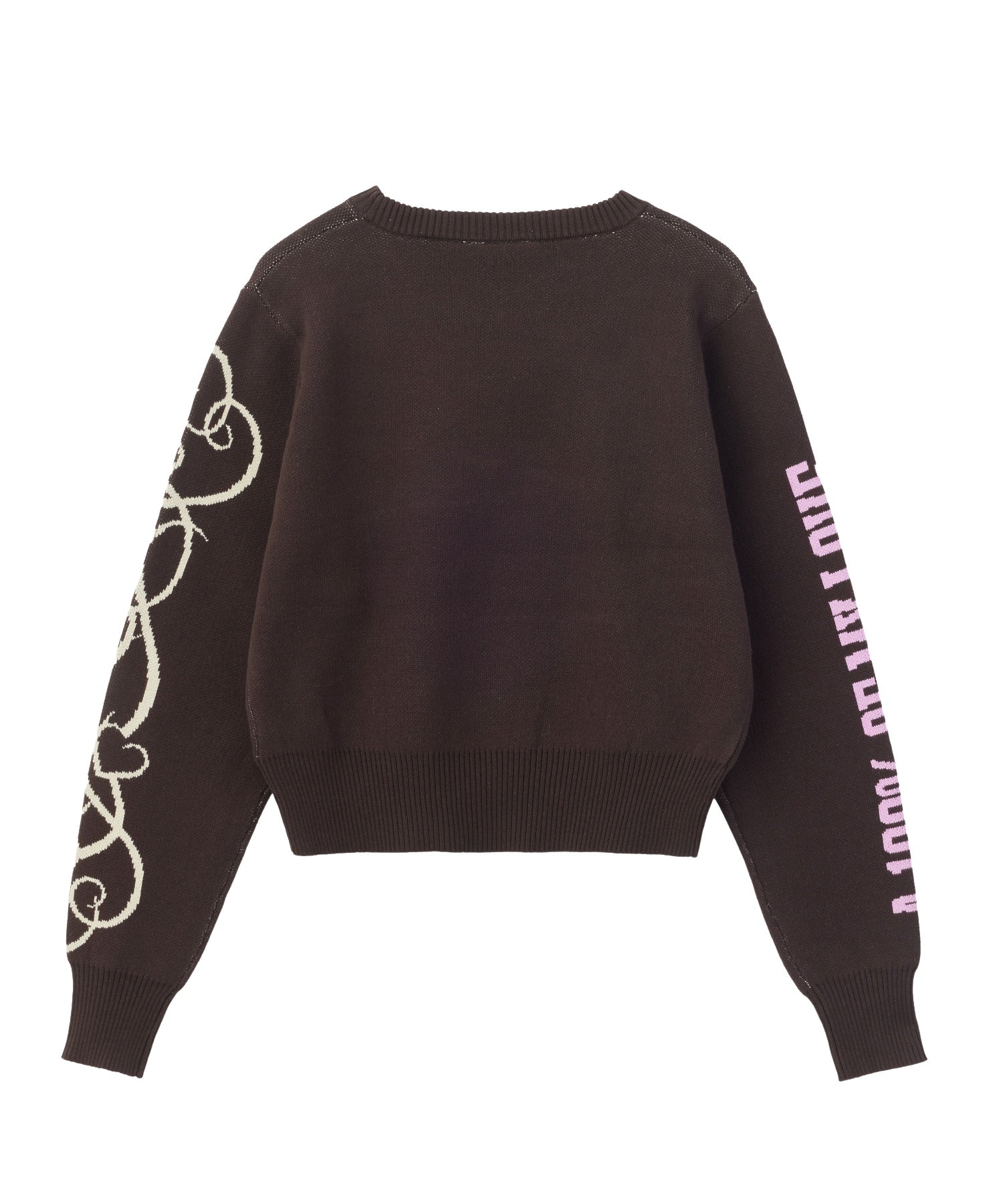 NUMBER JACQUARD COMPACT KNIT TOP