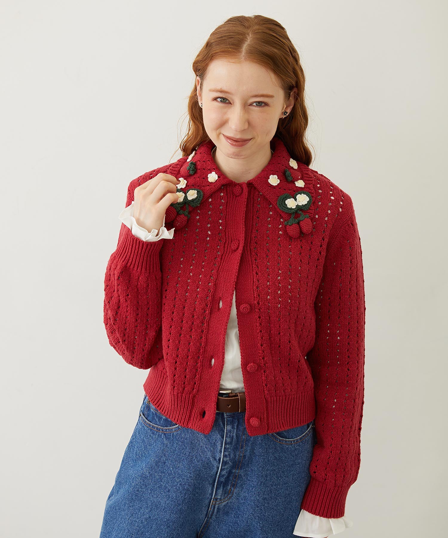 STRAWBERRY KNIT CARDIGAN