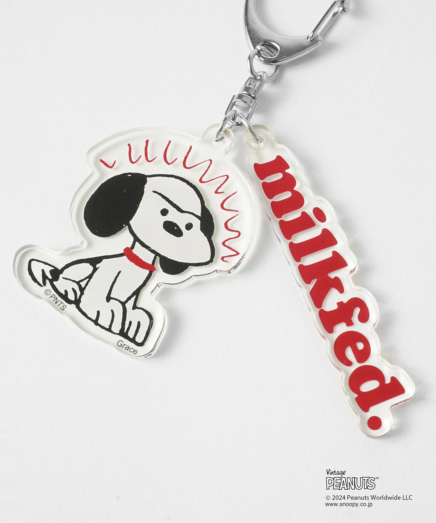 MILKFED. x PEANUTS LOGO KEYCHAIN