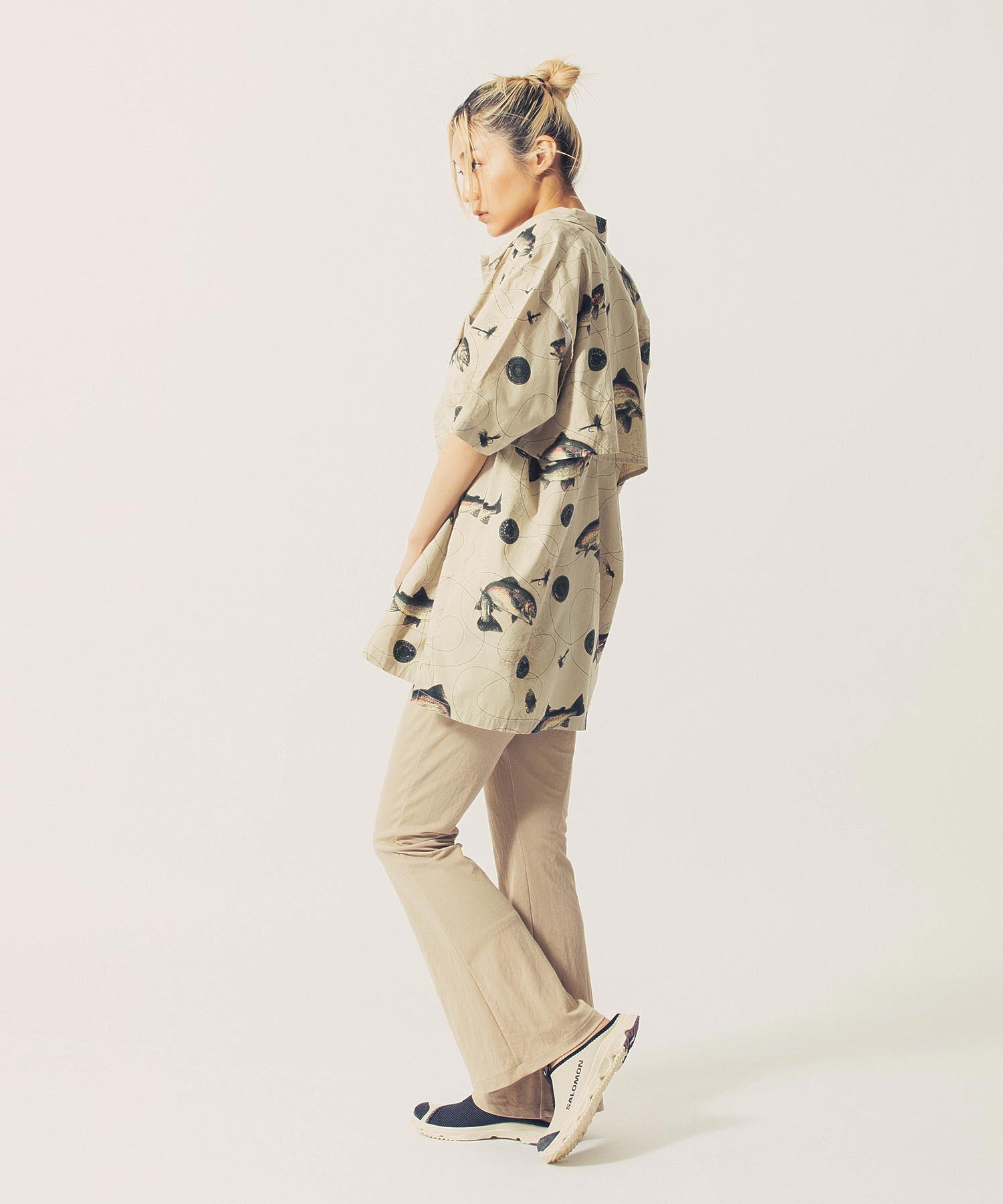 CLANE /クラネ/ SOFT JERSEY FLARE PANTS 12110-7162