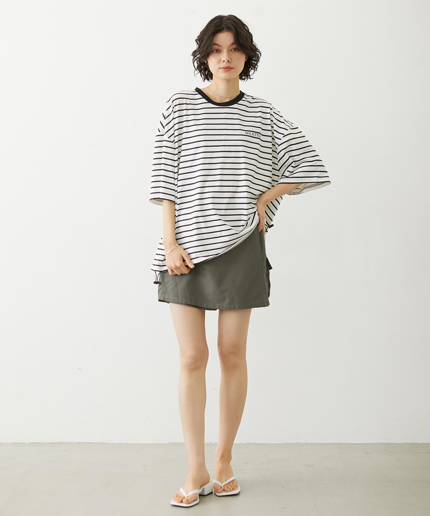 MILKFED. DRAWSTRING BIG S/S TEE