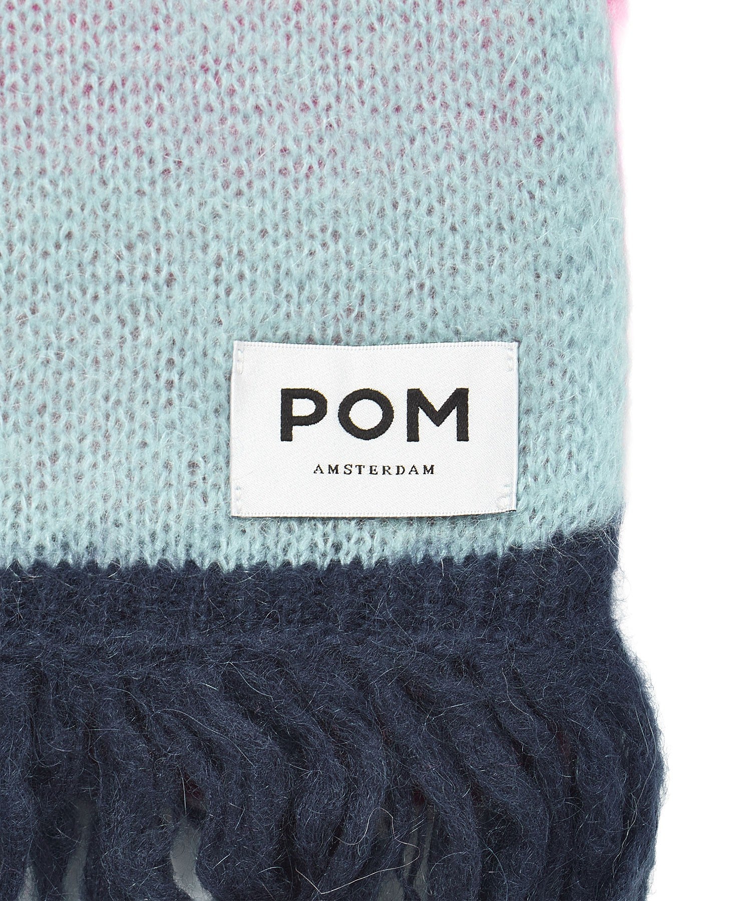 POM/SHAWL BRUSHED STRIPES BLUE