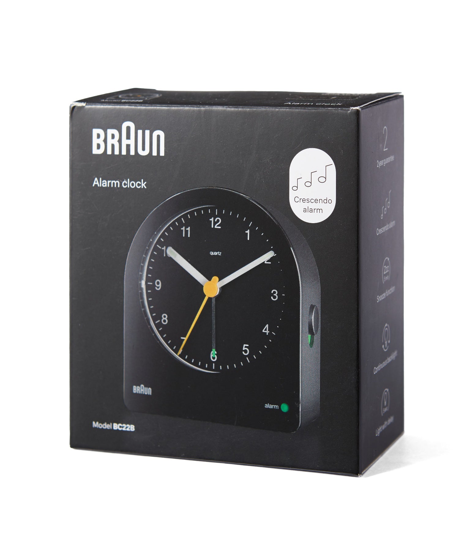 BRAUN ALARM CLOCK BLACK BC22B（ブラウン アナログアラーム置き時計 ブラック）