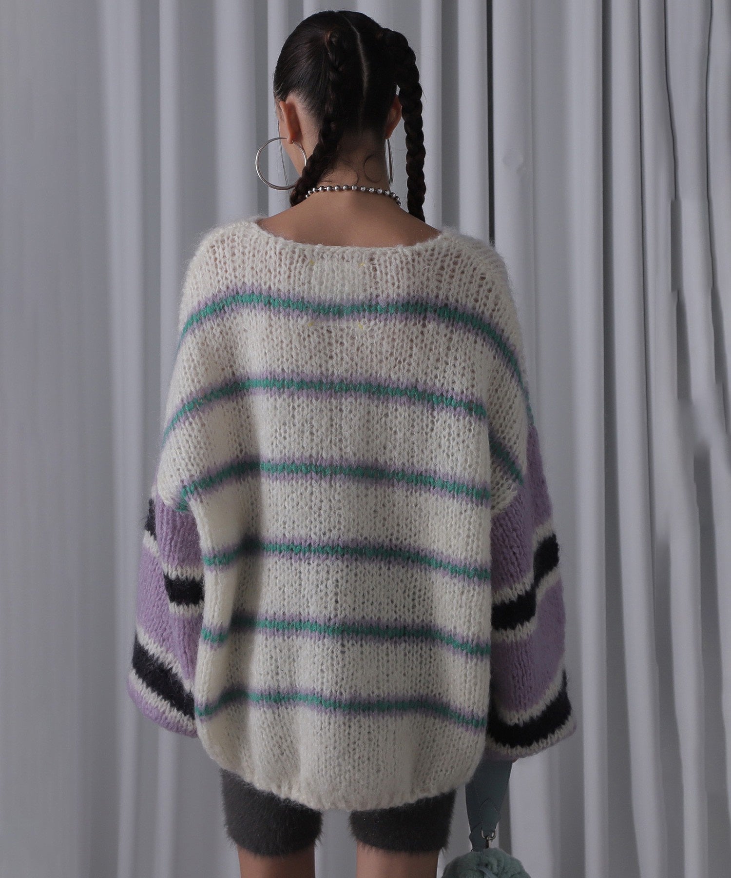 モヘアミックスオーバーニット