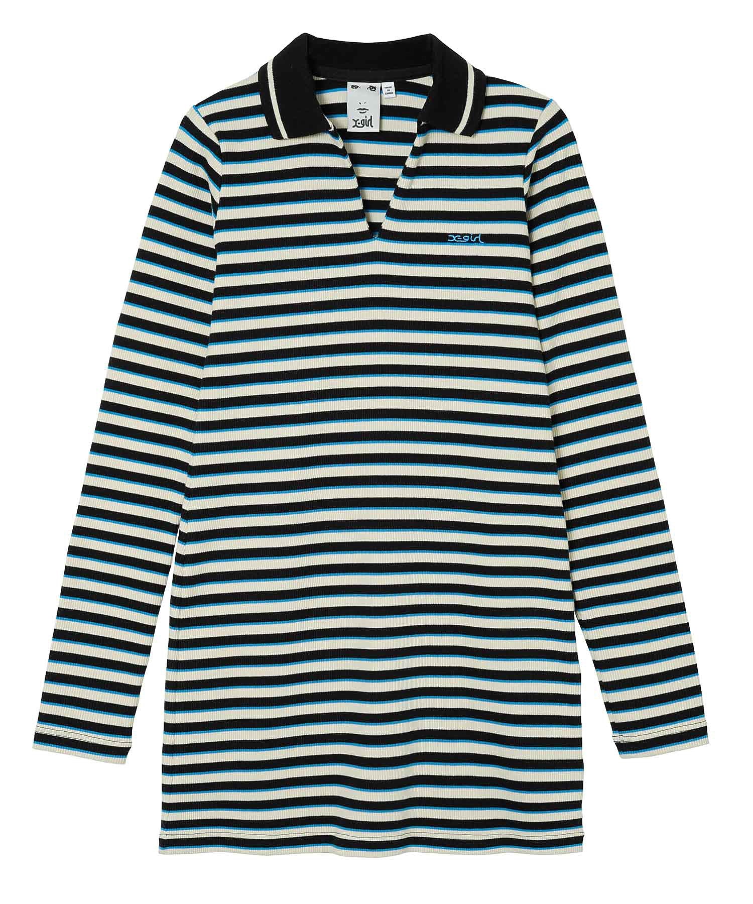 MULTI STRIPE COMPACT DRESS X-girl