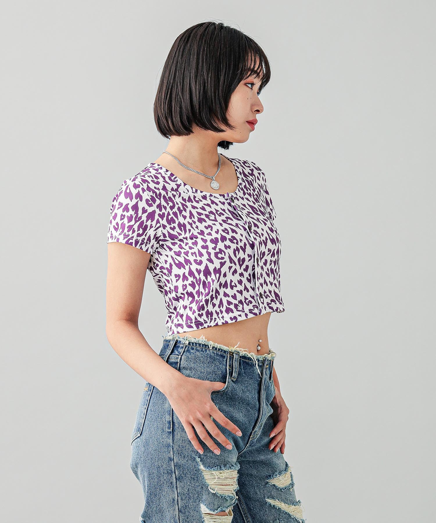 HEART LEOPARD CARDIGAN