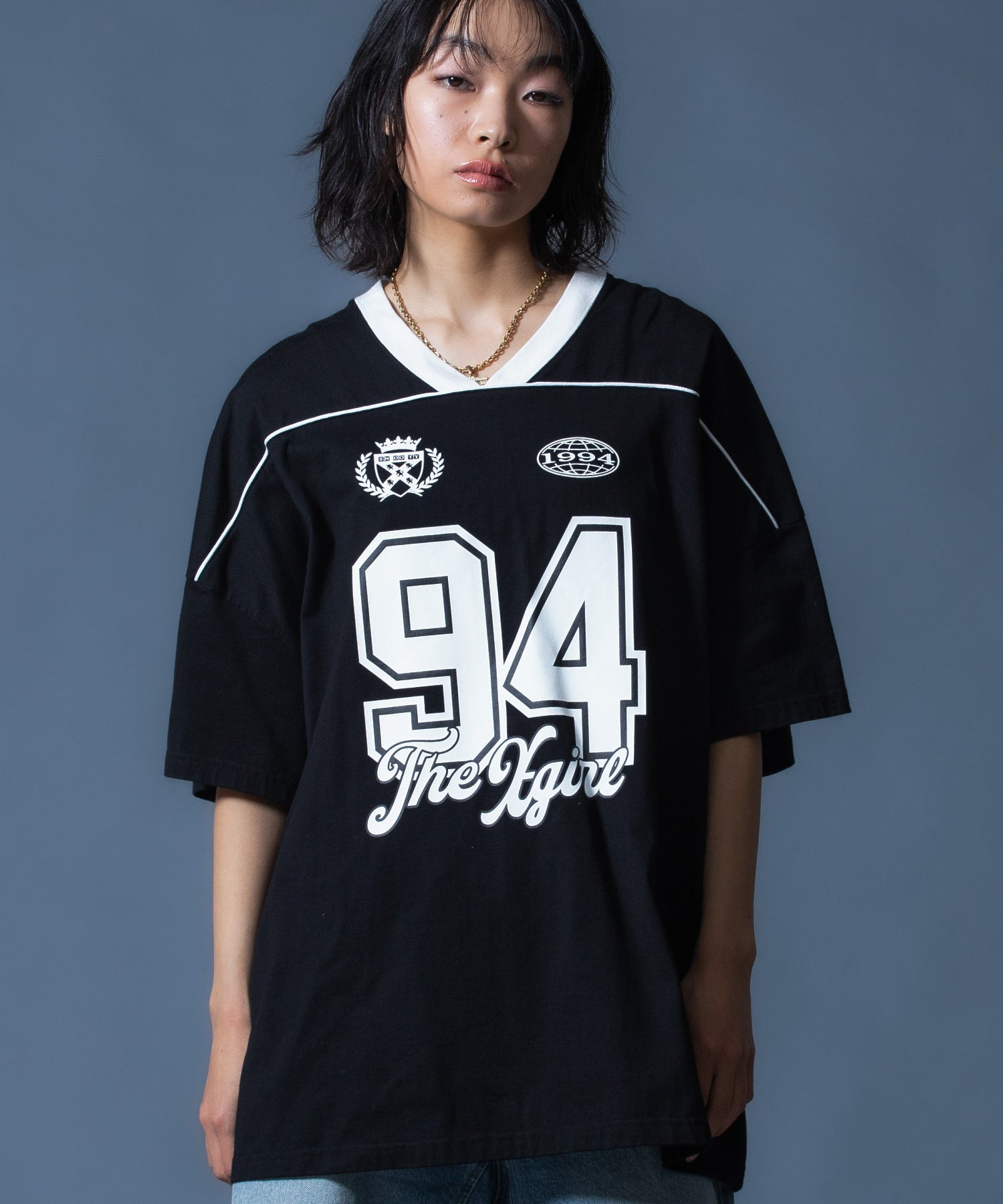FACE LABEL NUMBER BIG TEE DRESS