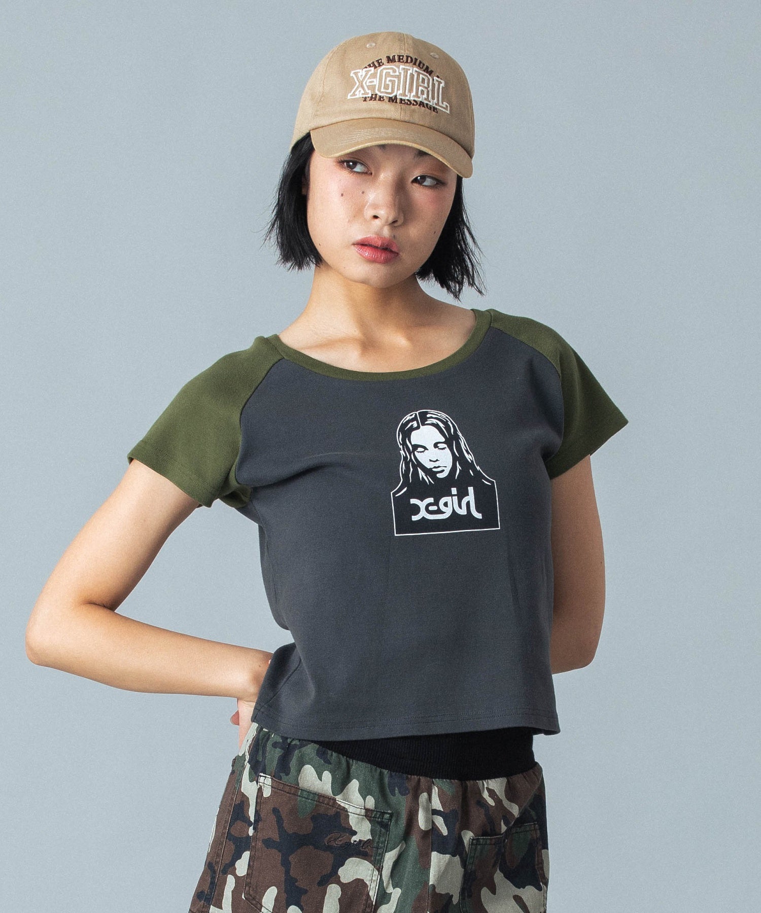 FACE RAGLAN S/S BABY TEE