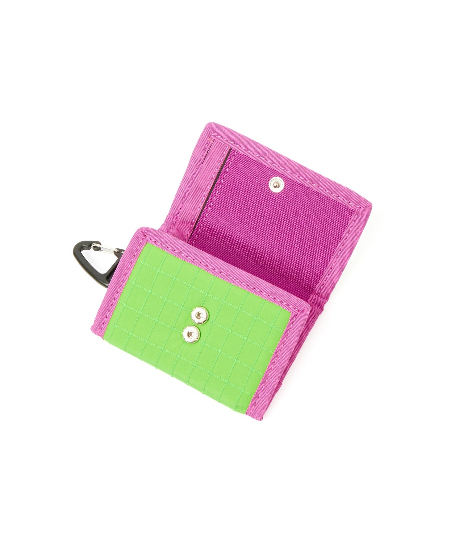 GRID PATTERN TRI-FOLD WALLET
