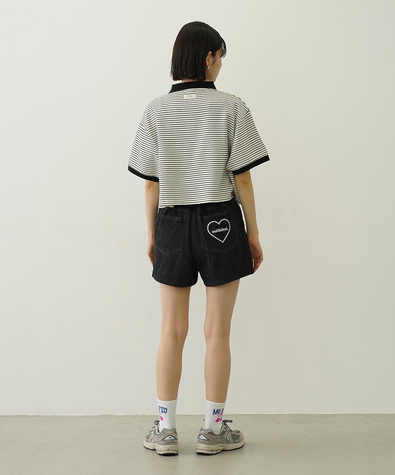 COOPER HEART DENIM SHORT PANTS