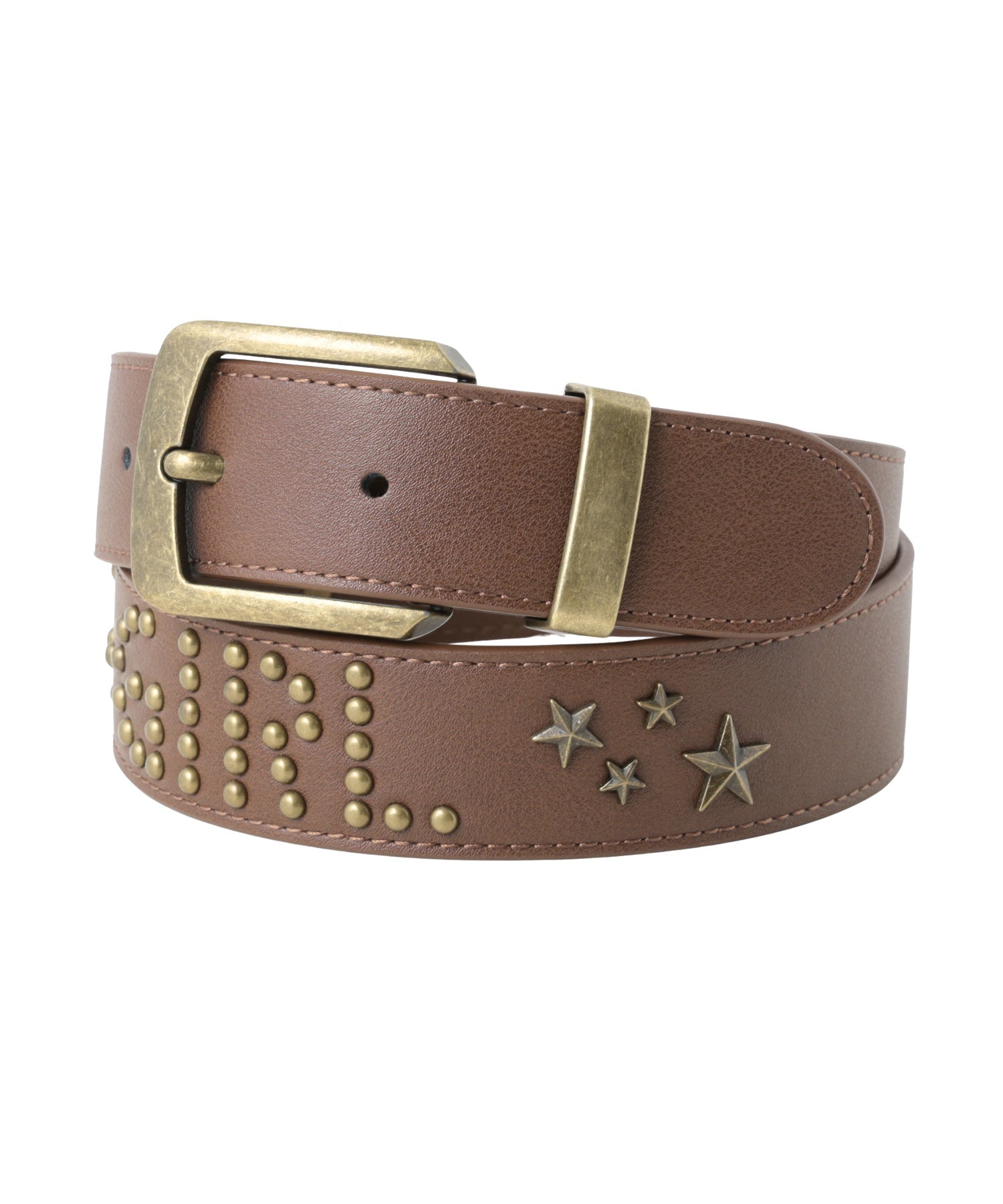 STUDDED LOGO BELT