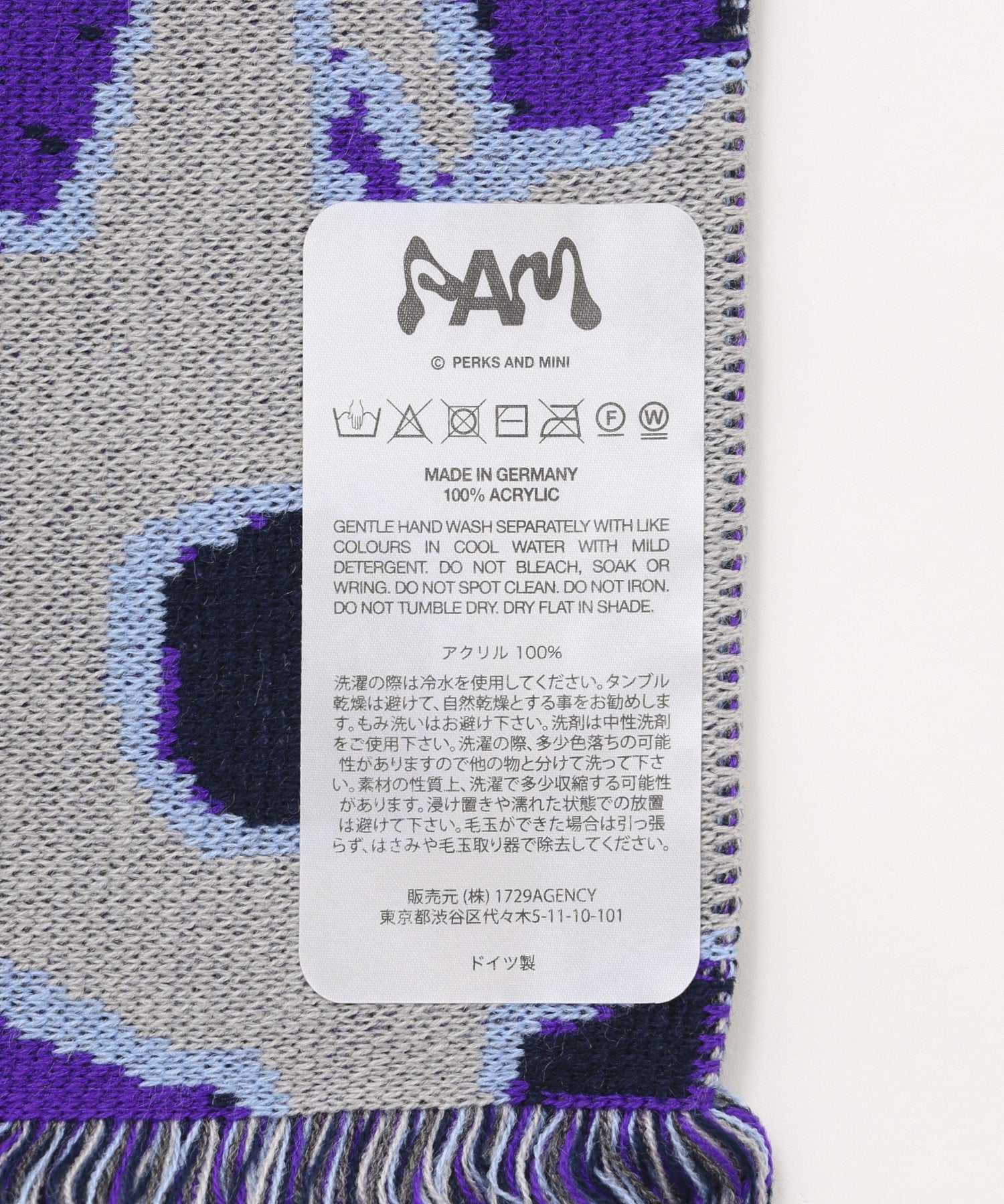 PERKS AND MINI/パークスアンドミニ/TEAM URCHIN SCARF 10308/A