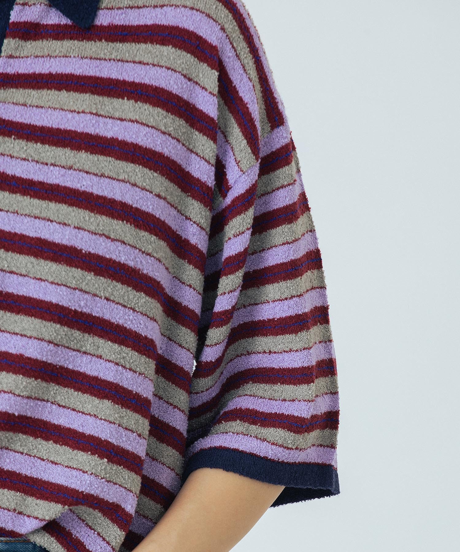 CREOLME/MULTI STRIPE POLO TOP