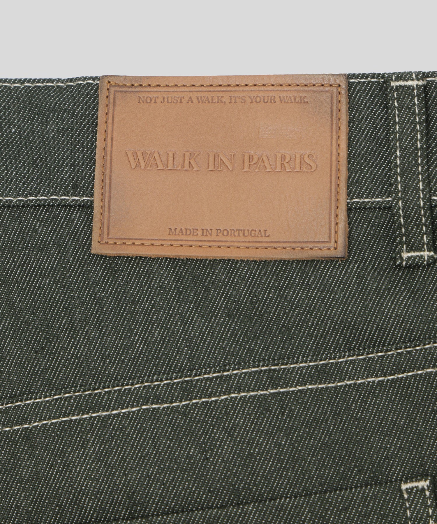 WALK IN PARIS/ウォーキンパリス/Green denim Double Knee Pants