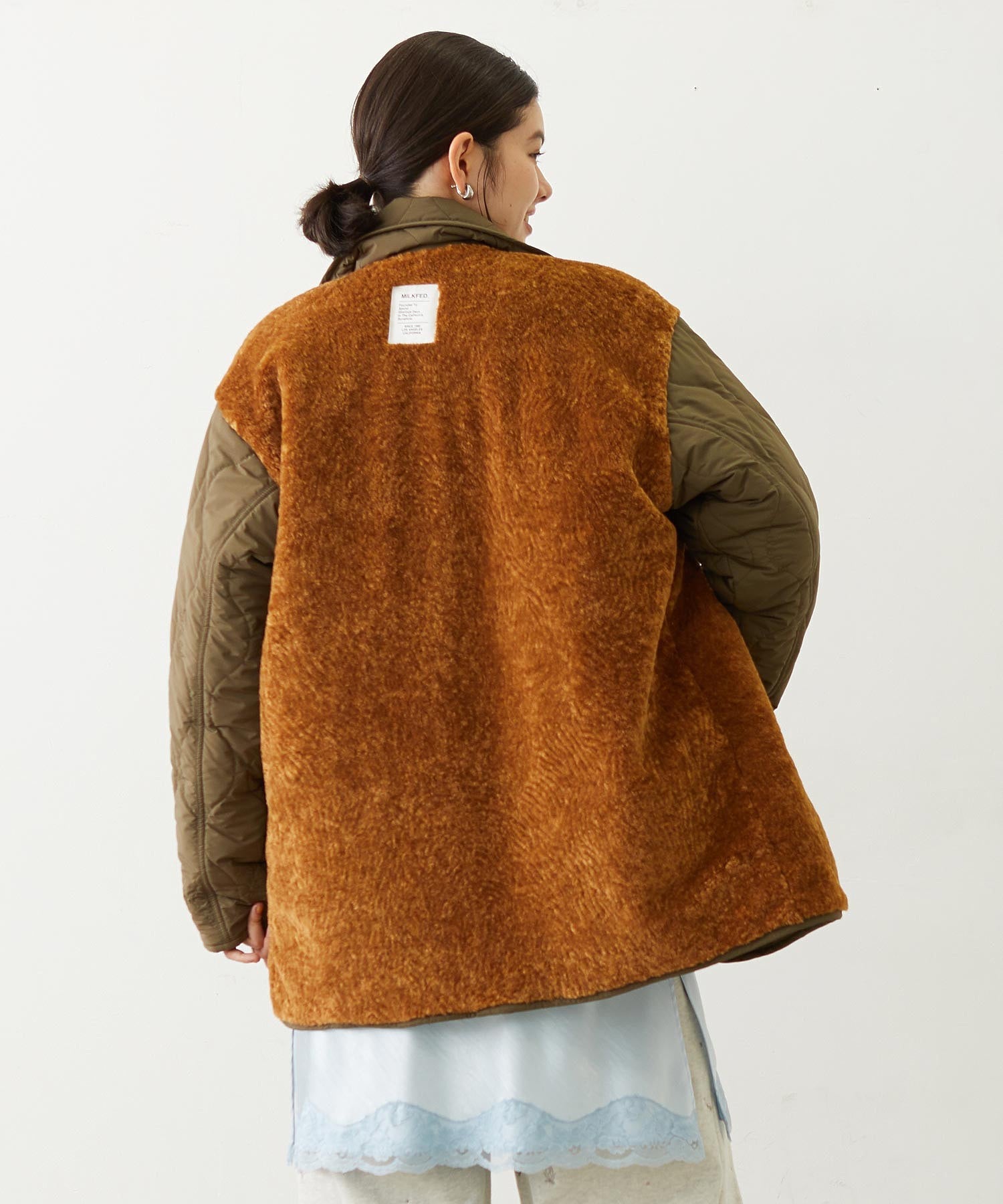 REVERSIBLE QUILTED LOGO LONG COAT