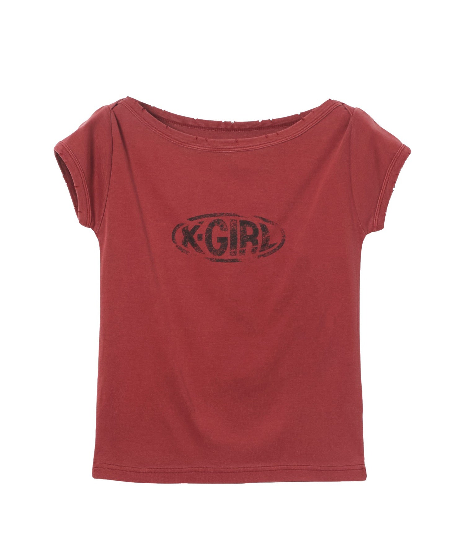 FADED BOAT NECK S/S BABY TEE