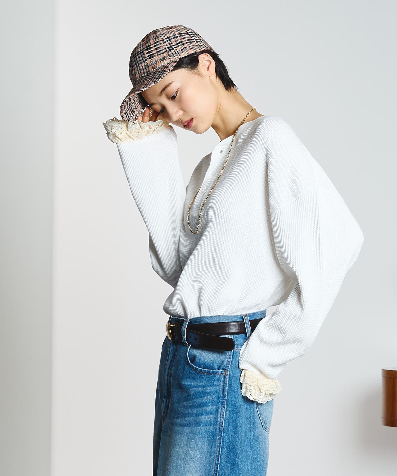 CREOLME/CHECK PATTERN CAP