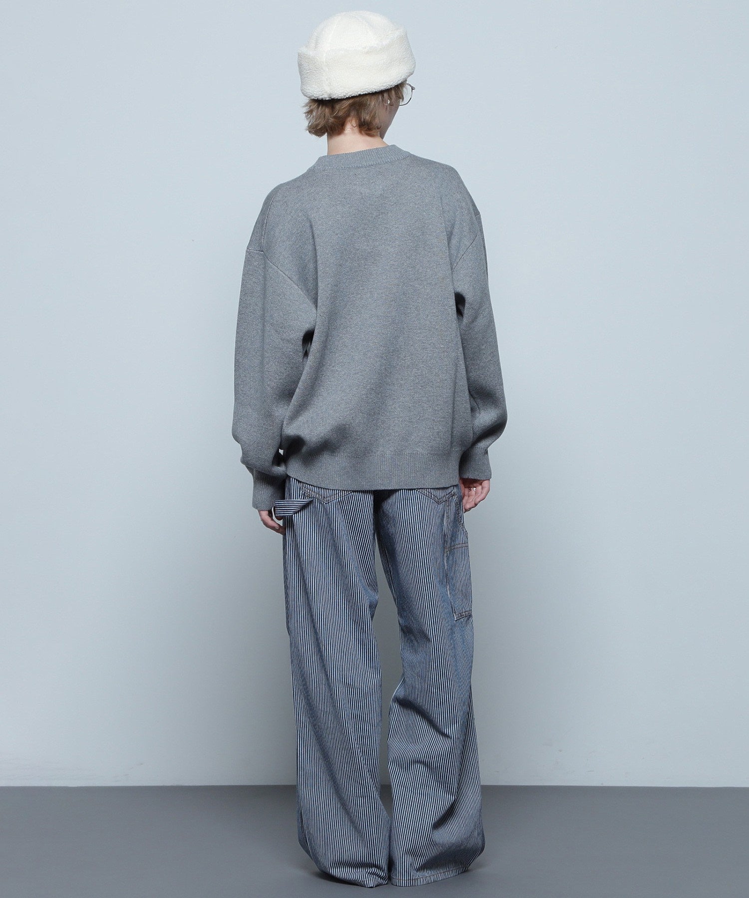 GENE HEAVENS/カレッジライクロゴ ジャカードニット