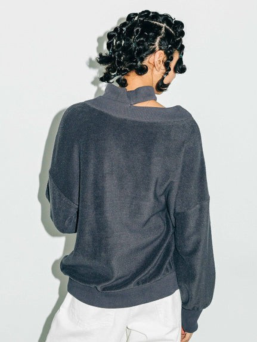 DISTRESSED COLLAR TOP X-girl