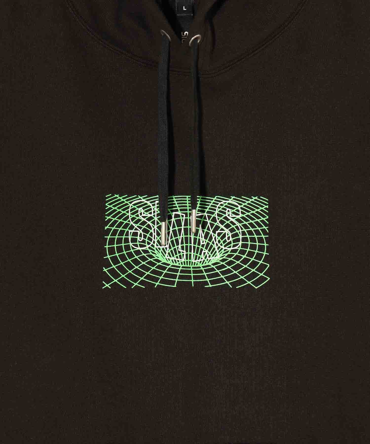 GRID LOGO WIDE HOODIE SILAS