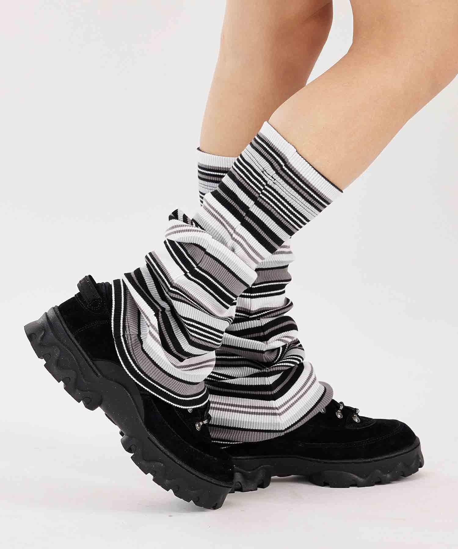 STRIPED LEG WARMER X-girl