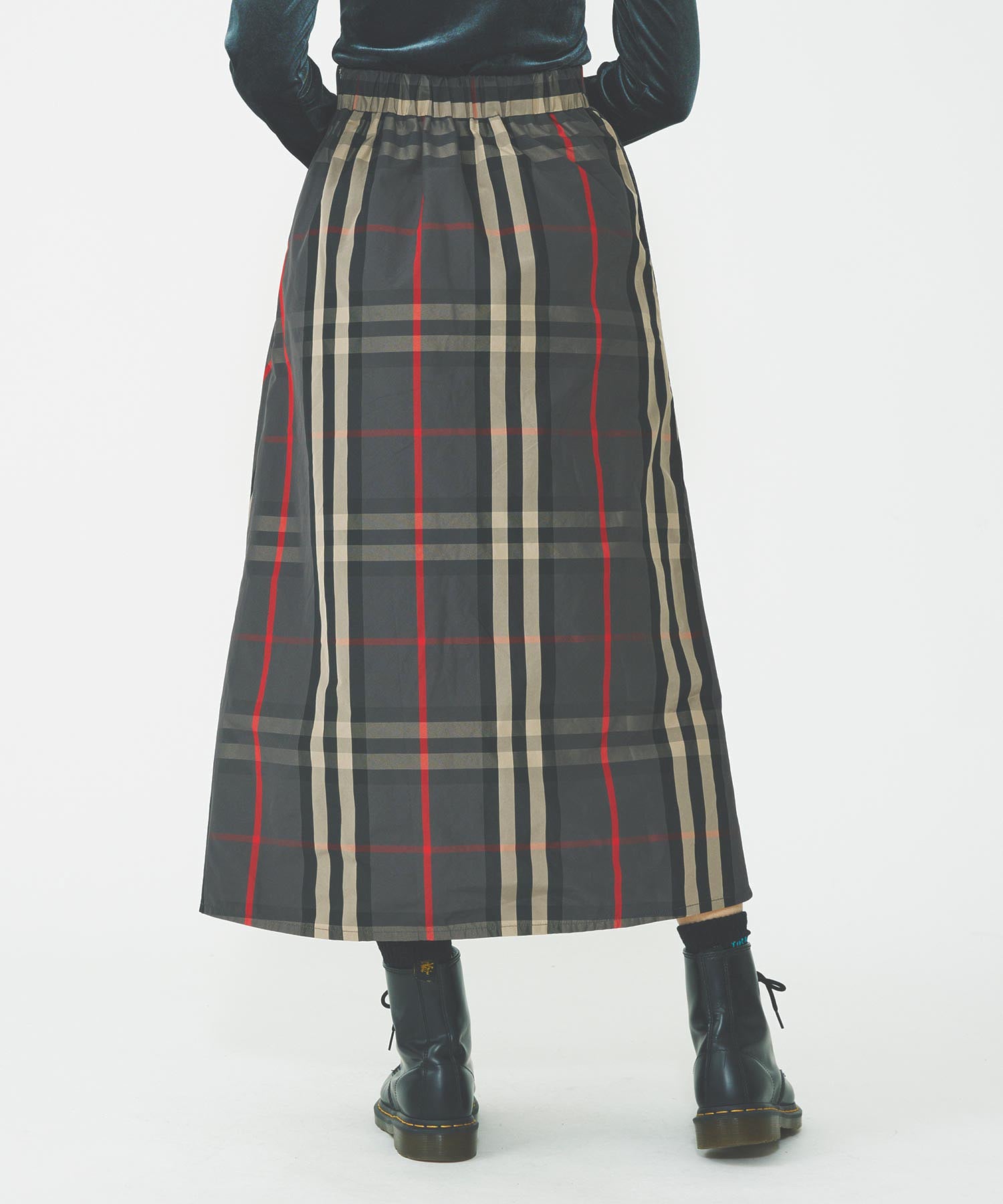 PLAID LONG SKIRT