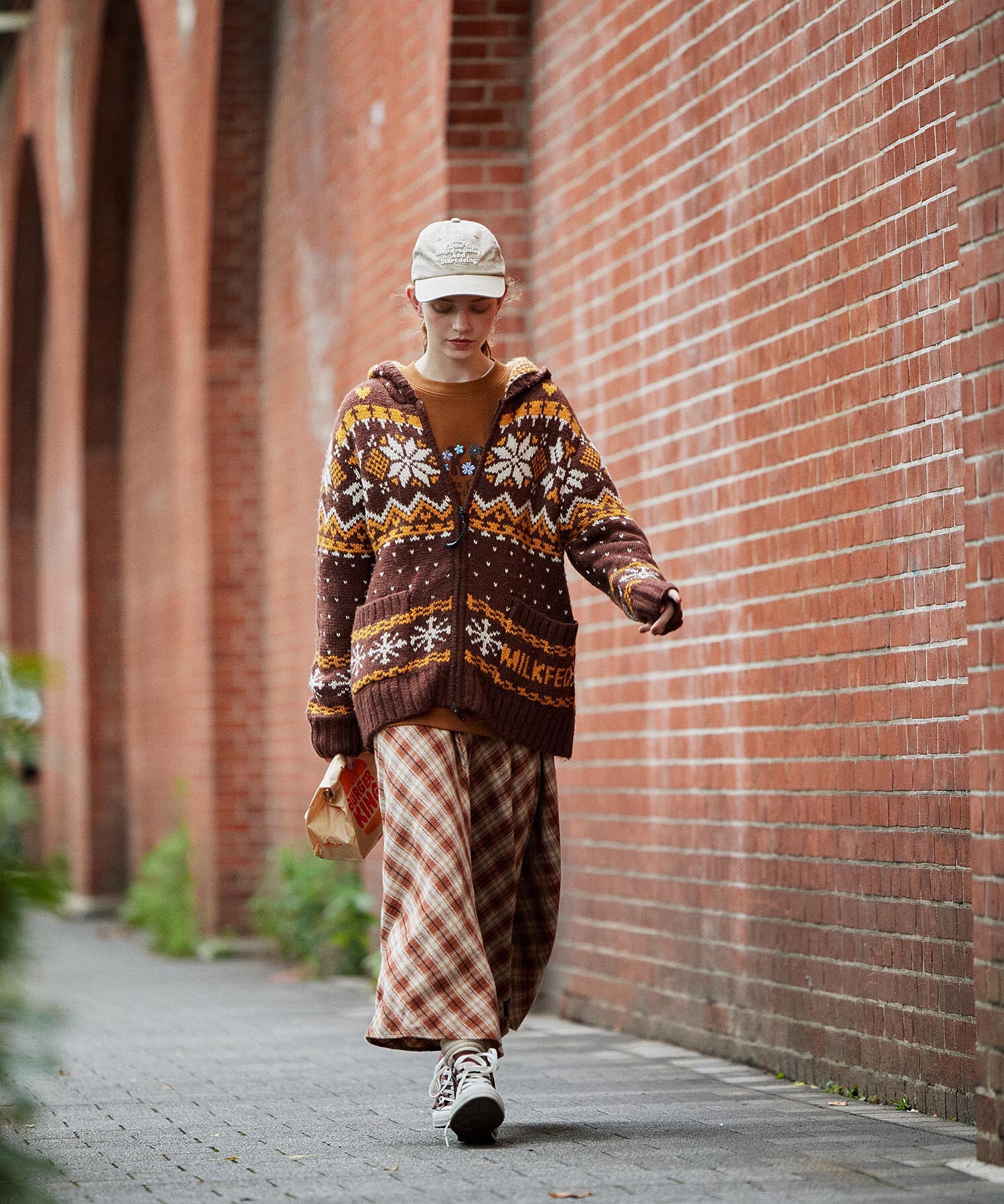 SNOW PATTERN COWICHAN KNIT JACKET