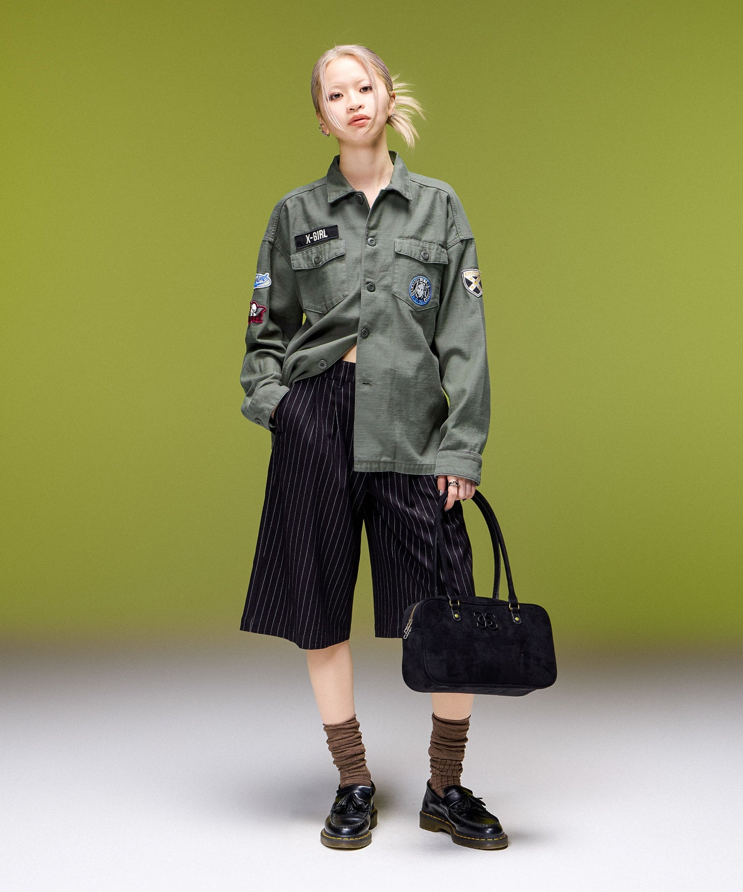 VARIOUS PATCHED MILITARY SHIRT