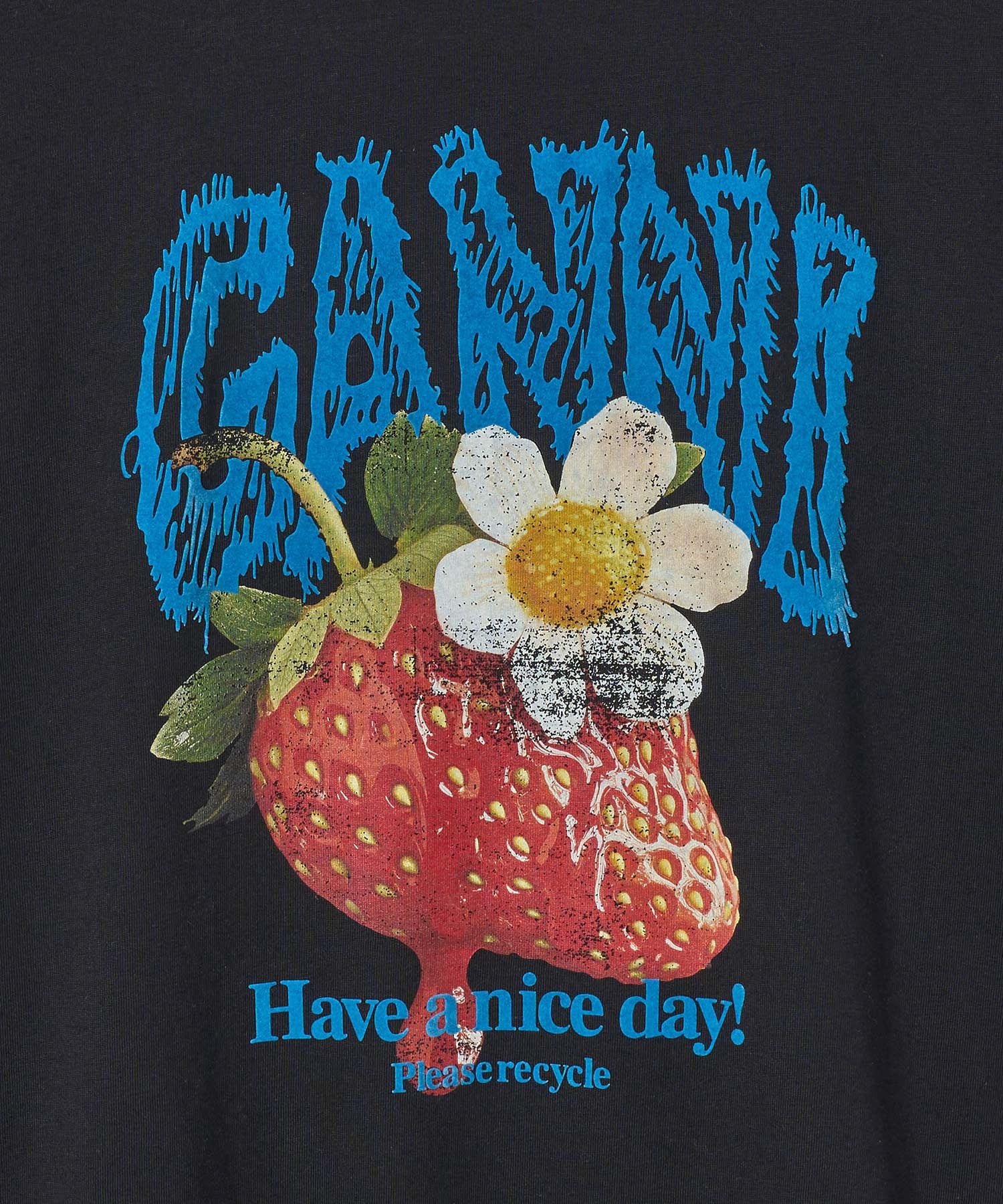 GANNI/BASIC COTTON JERSEY STRAWBERRY