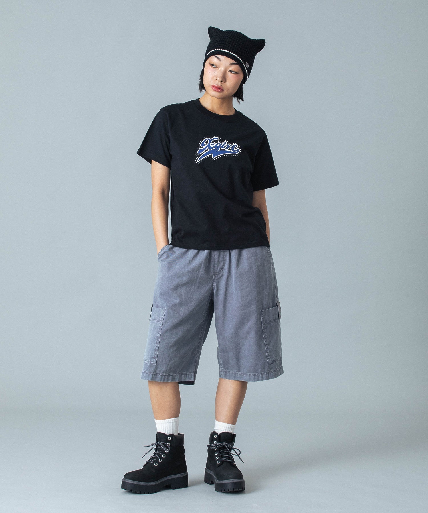RHINESTONE AND LOGO S/S TEE