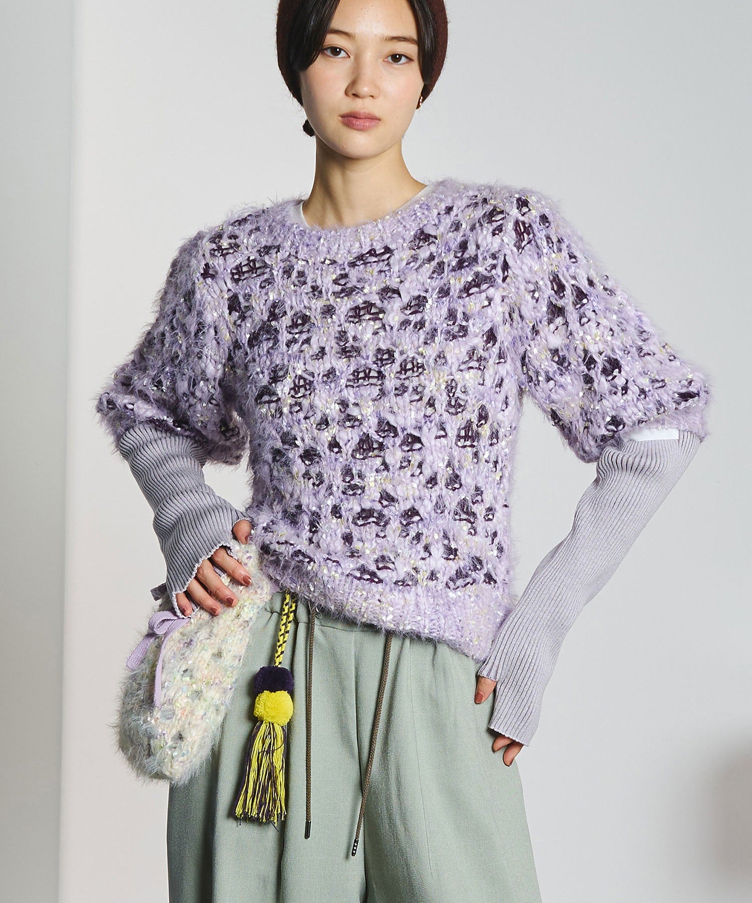 mici/MESH KNIT SHOULDER BAG