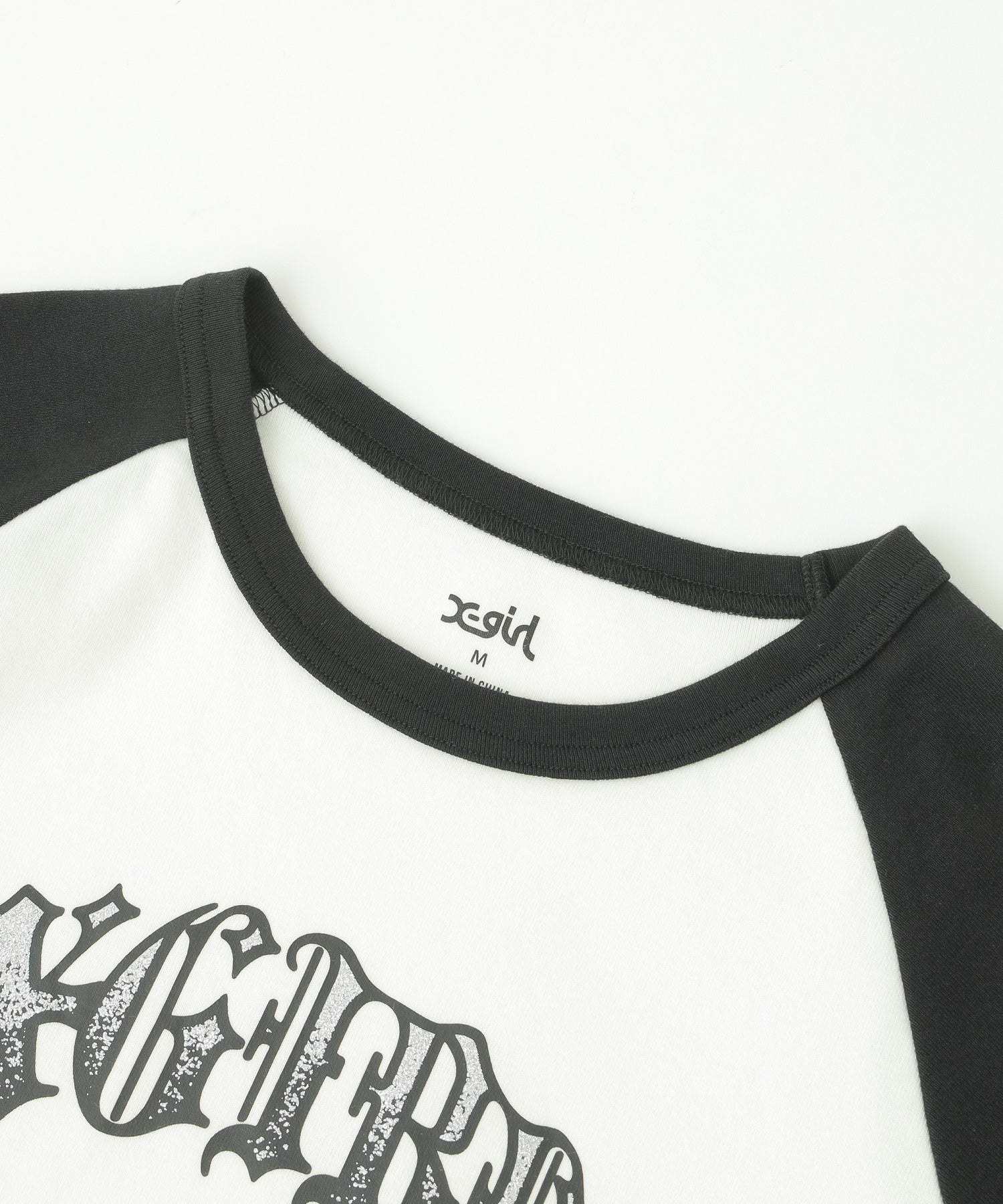 GRADATION GLITTER LOGO S/S RAGLAN BABY TEE