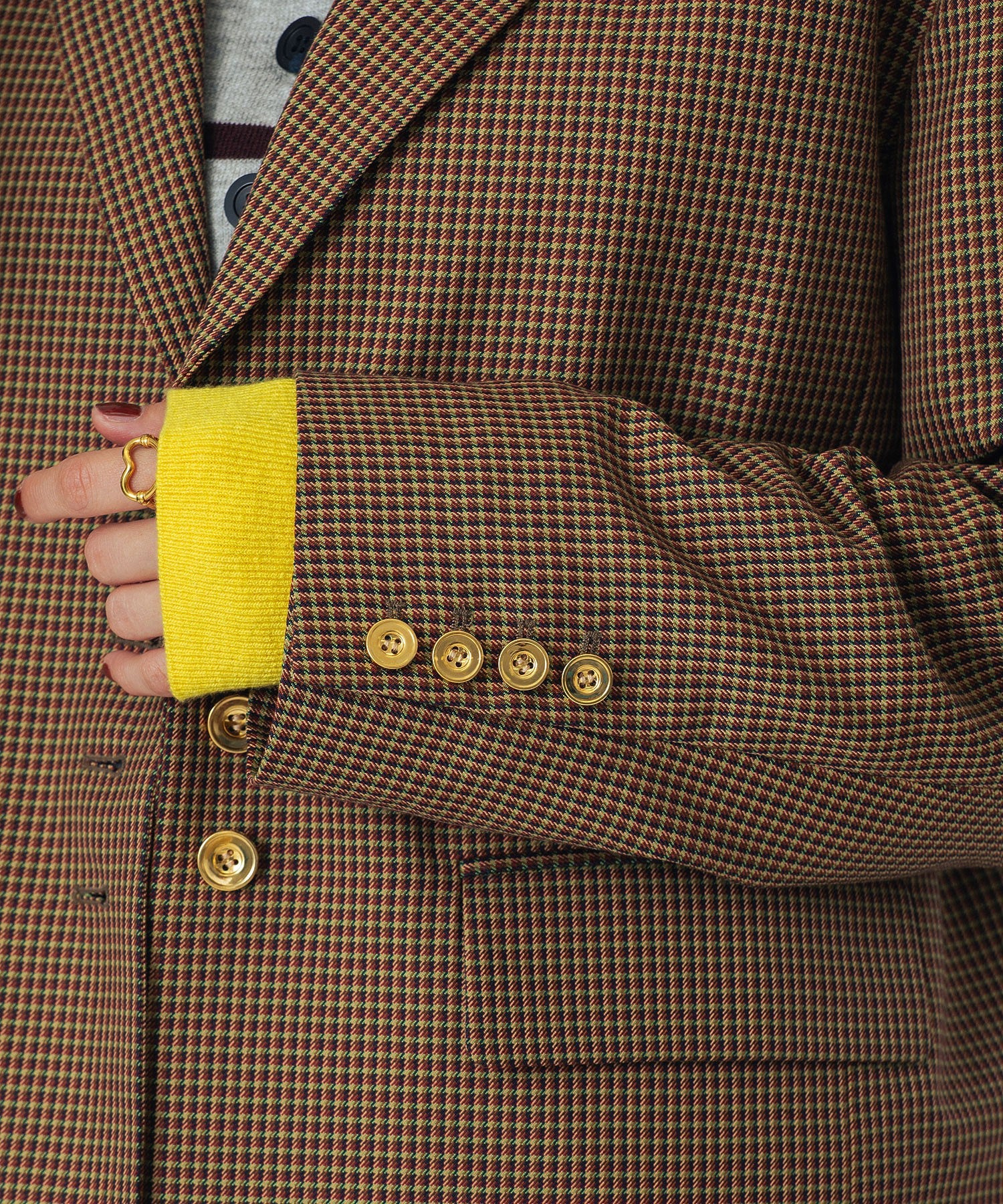 CREOLME/CHECK TAILORED JACKET
