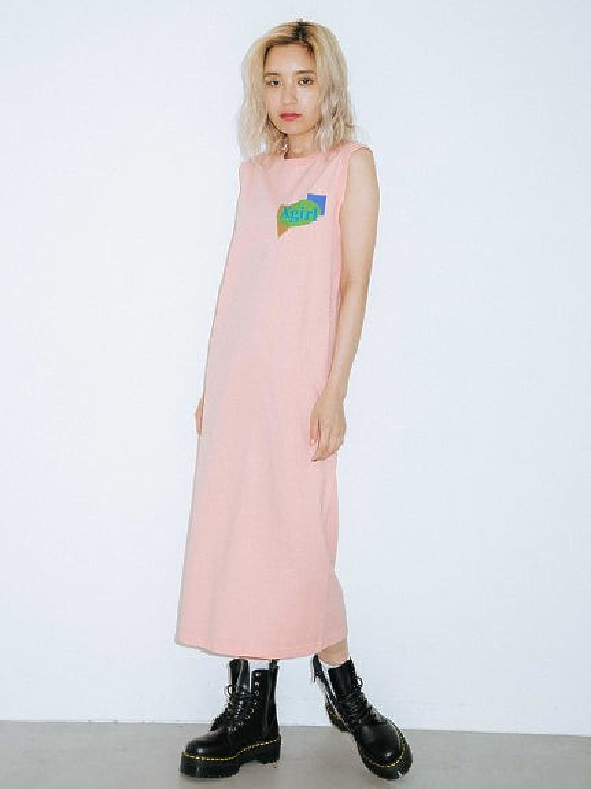 PLANE SHAPES LOGO TANK DRESS X-girl