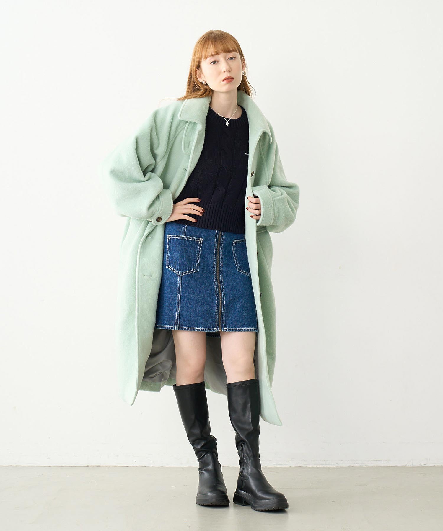 VOLUME SLEEVE LONG COAT